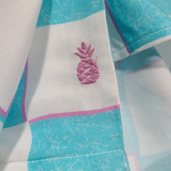 *SOLD* NEW Chubbies Mens Sunday Camp Shirt Blue Checker XL Retro 90s - Picture 10 of 11